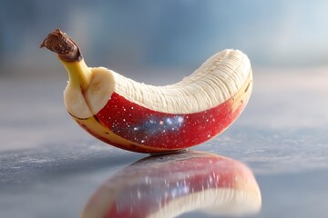 Cosmic Banana: A Surreal Fruit Still Life