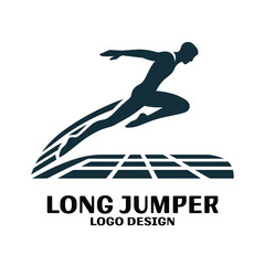 Long jumper Vector Logo Design