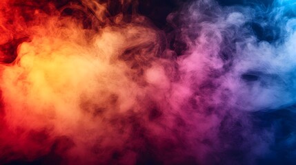 Fototapeta premium Abstract Colorful Smoke Clouds Background Red Orange Blue Purple