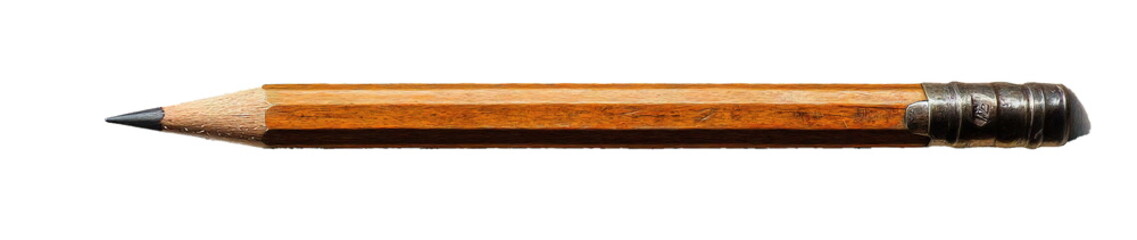Obraz premium Wooden Pencil on White Background