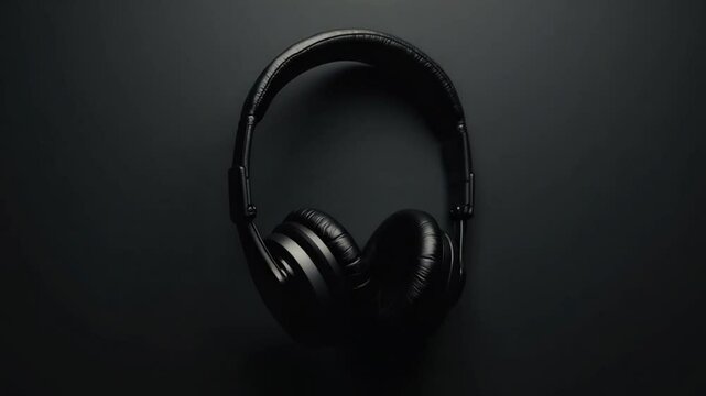 Headphones on Dark Background Still Life - Music and Audio