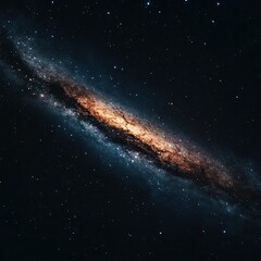 Spiral galaxy stretching across the inky void
