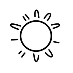Obraz premium A modern illustration conveys the concept of UV protection by portraying the sun with ultraviolet rays and a downward arrow displaying a prohibition symbol, representing the importance of sun safety