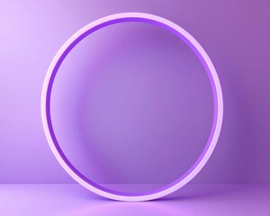 Obraz premium Purple Oval Ring on Purple Background