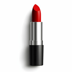 Fototapeta premium Red lipstick tube isolated on white