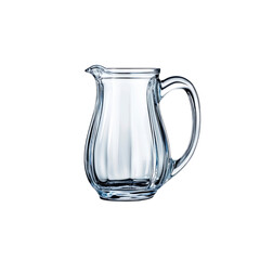 Elegant Clear Glass Pitcher for Water, Juice, or Tea