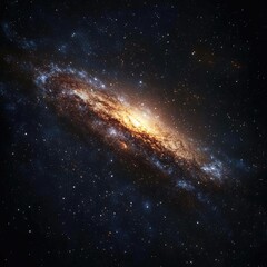 Spiral galaxy in deep space
