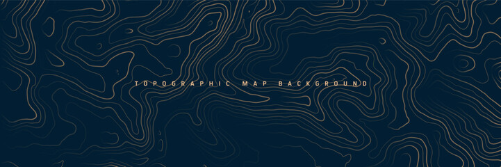 Colorful topographic map with contour lines. Geographic terrain grid, relief height elevation. Ground path pattern. Travel and navigation, cartography design element. Vector illustration