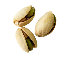  Raw in-shell pistachios. Source of healthy fats.Pistachios showcased in white or transparent background. Emphasizing antioxidant and anti-inflammatory benefits.
