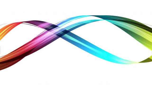 colorful ribbons isolated on white background