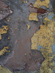 Weathered Textured Wall with Peeling Paint