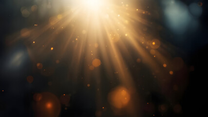 Fototapeta premium Beautiful golden sunlight streaming down creating an ethereal and captivating dreamy background.