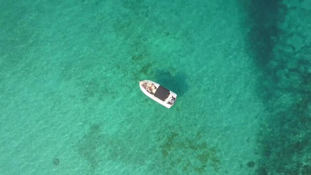 Brac Island in Croatia. Bol town in aerial view.