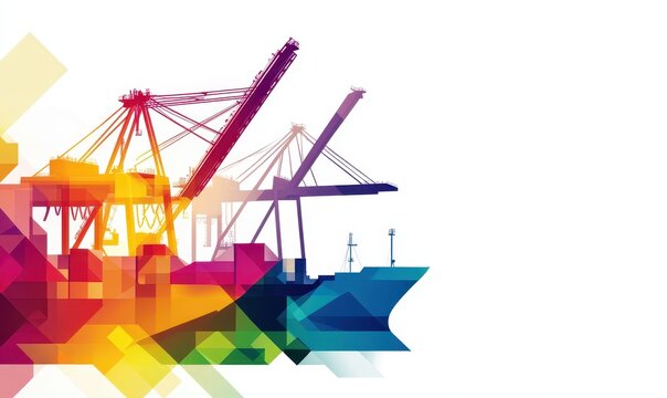 PORT D'EXPORTATION, TRANSPORT MARITIME, LOGISTIQUE, GRUE DE CHARGEMENT