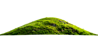 Grassy hill on Transparent Background