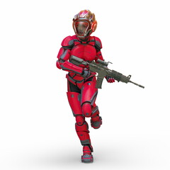 サイバーウーマン　3DCGレンダリング