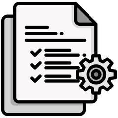 Project lineal color icon. Simple vector icon design in lineal color style. Editable vector format