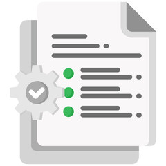 Project management flat color icon. Simple vector icon design in flat color style. Editable vector format