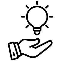 Solution outline icon. Simple vector icon design in outline style. Editable vector format