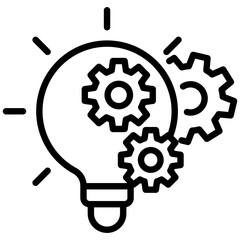 Innovation outline icon. Simple vector icon design in outline style. Editable vector format