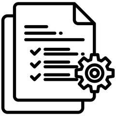 Fototapeta premium Project outline icon. Simple vector icon design in outline style. Editable vector format