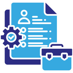 Job offer solid dual color icon. Simple vector icon design in solid color style. Editable vector format