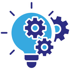 Innovation solid dual color icon. Simple vector icon design in solid color style. Editable vector format