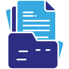 Documentation solid dual color icon. Simple vector icon design in solid color style. Editable vector format