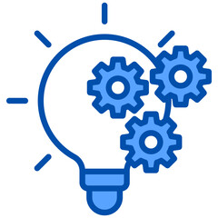 Idea blue color icon. Simple vector icon design in blue color style. Editable vector format