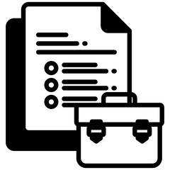Obraz premium Job description mixed glyph icon. Simple vector icon design in glyph style. Editable vector format