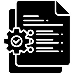 Project management gylph icon. Simple vector icon design in gylph style. Editable vector format