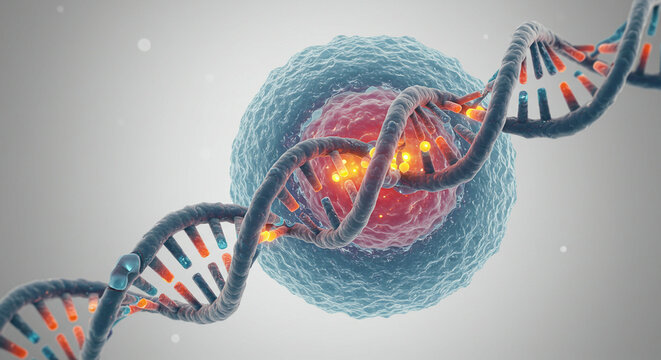 Genetic blueprint unraveling inside cellular core