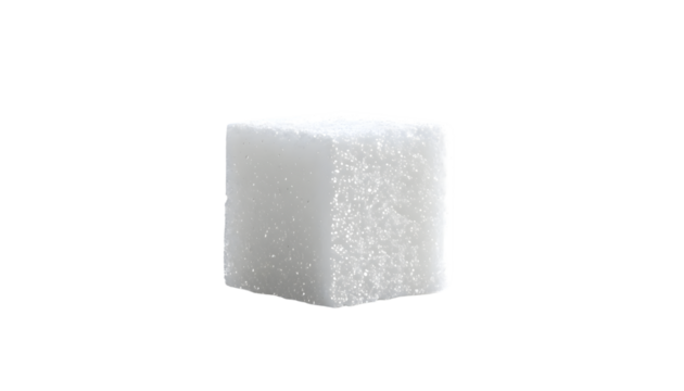 Sugar Cube on Transparent Background