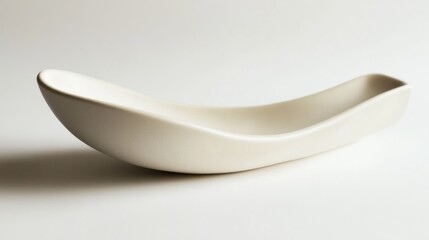 Creamy ceramic vessel serene studio lighting
