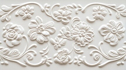 Elegant embossed flower pattern