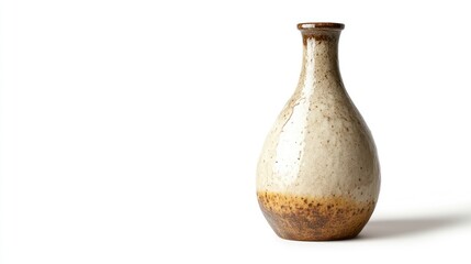 Elegant vase on white backdrop