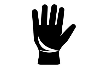 Obraz premium Silhouette of a Human Hand with Elegant Curves Symbolizing Creativity and Expression. vector icon minimalist