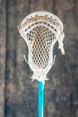 Lacrosse Stick Close-Up: Netting and Shaft in Sharp Focus