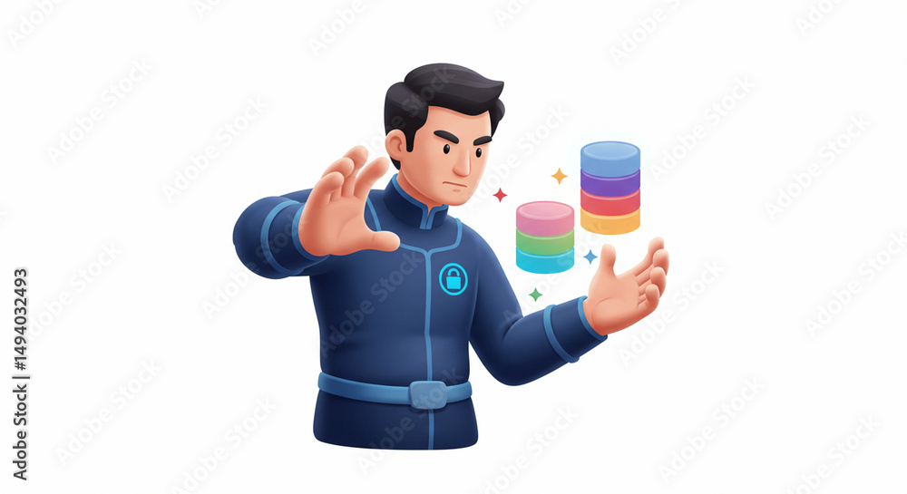 Poster secure database magician conjures data magic
