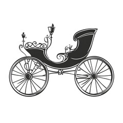 Hand Drawn Carriage Sketch Symbol for Creative Design Projects