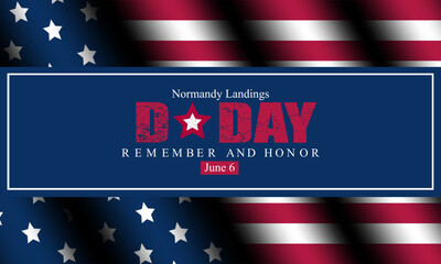 D-Day Normandy Landings June 06 Background Vector illustration