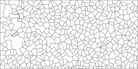 Abstract geometric polygon pattern in black outline on white background suitable for creative designs and modern illustrations