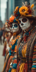Fototapeta premium Dias de los Muertos Parade