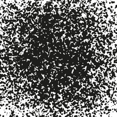 Ink splatter texture. Rough black stain. Irregular paint pattern. Vector splash element.