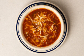 chili in a bowl