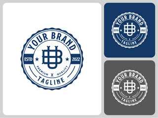 vector logo label letter UB