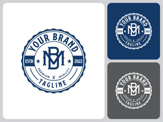 Fototapeta premium vector logo label letter MB