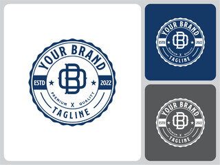 vector logo label letter OB