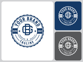 vector logo label letter GB