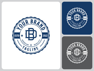 vector logo label letter DB